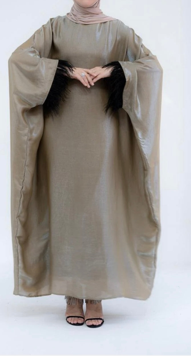 BUTTERFLY ABAYA - KHAKI