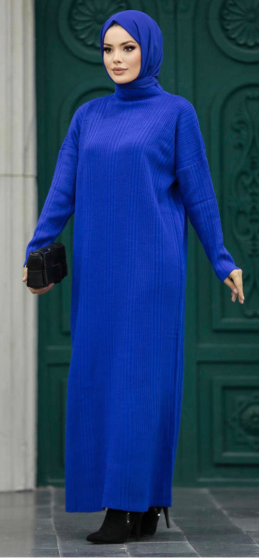 Polo neck-Knitted Dress