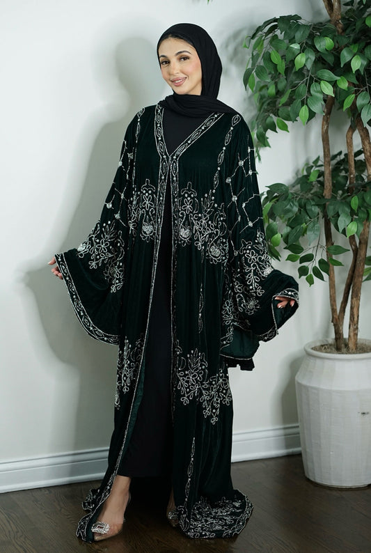 LUXURY VELVET OPEN ABAYA