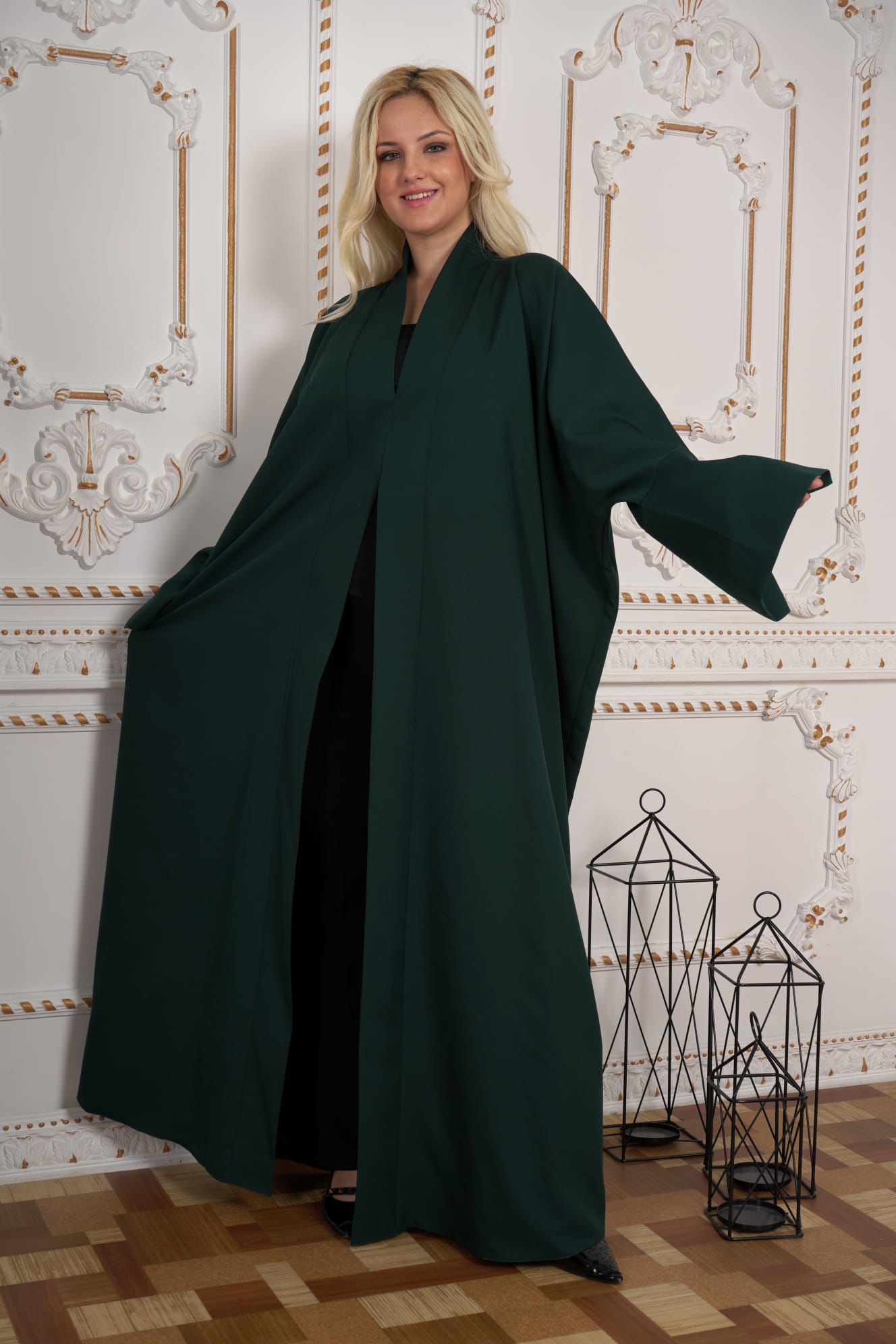 Kimono Sleeve abaya and pearl embellishment