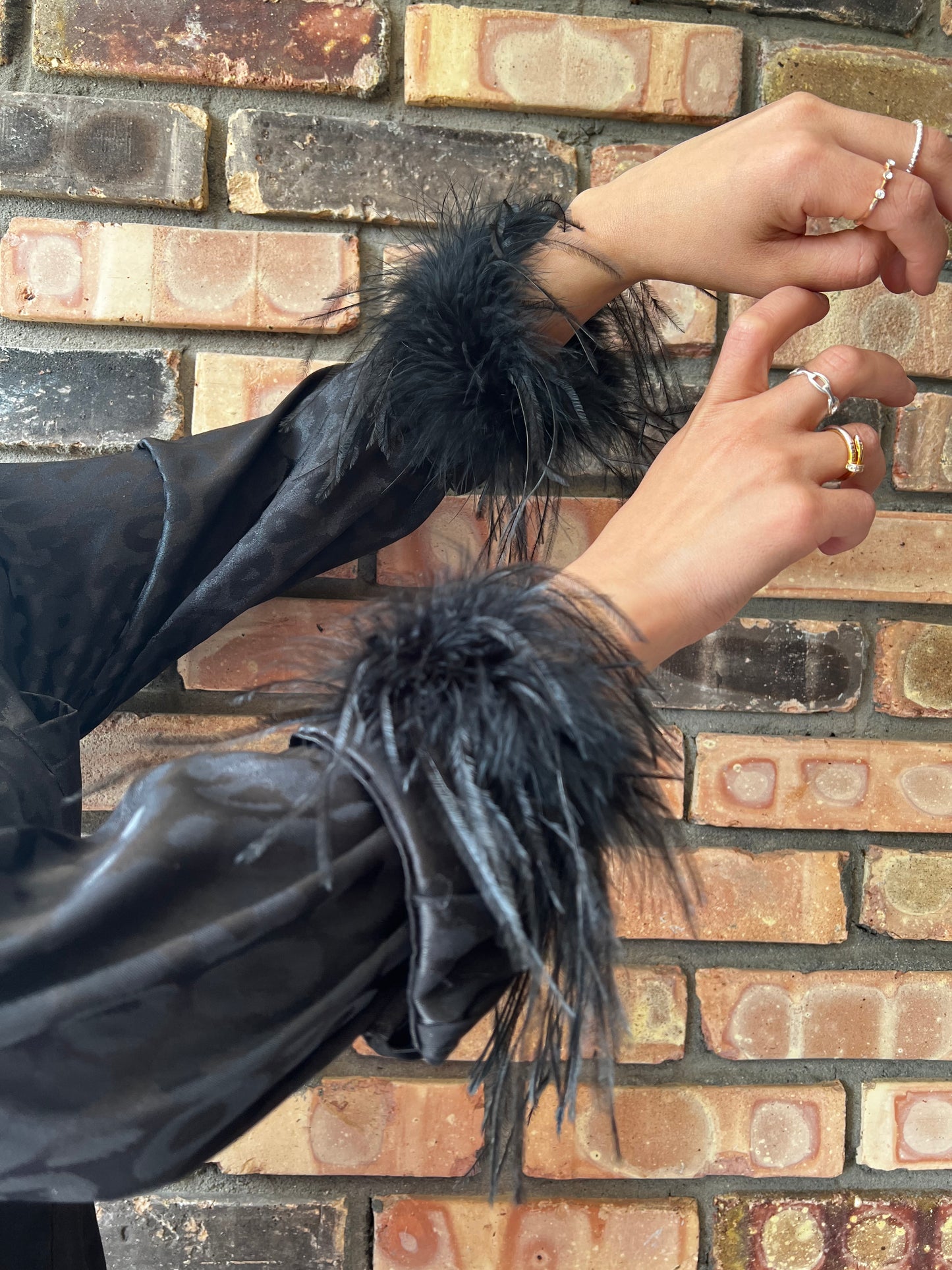 Real Feather Fur Cuffs (pack of 2)