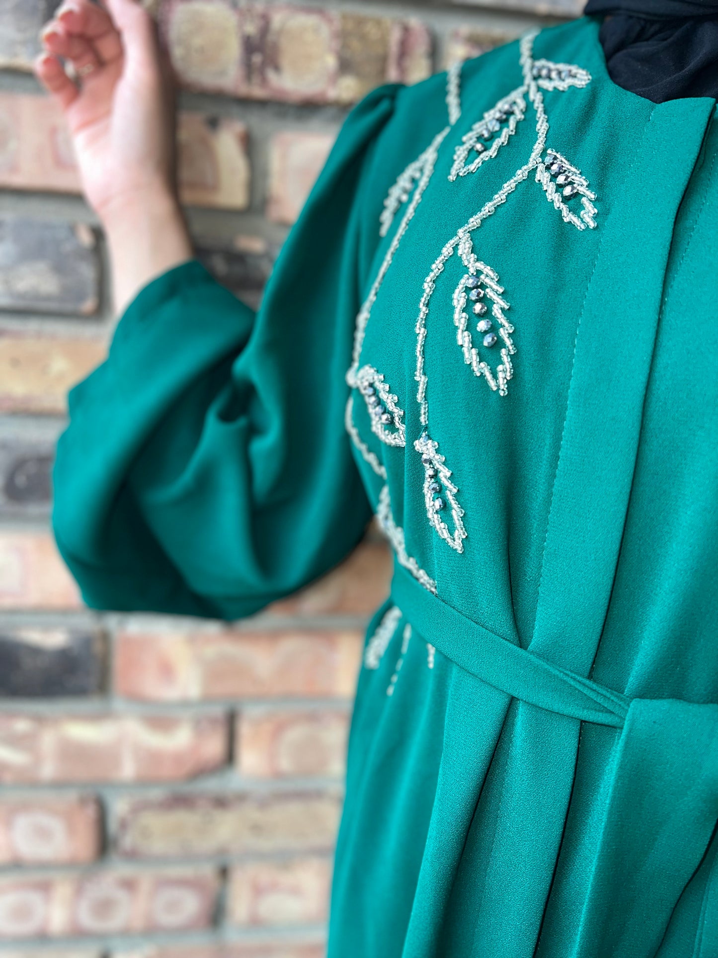 Beaded Button Up Abaya